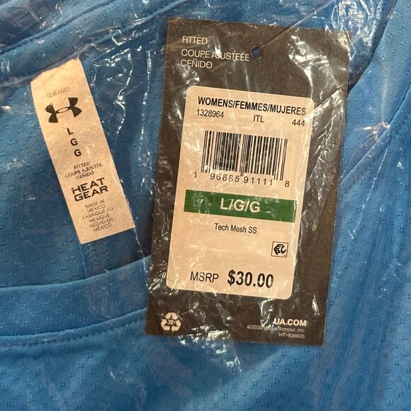 UNDER ARMOUR Women's HeatGear Tech Mesh Fitted Tee Size L (3 SHIRTS) - Picture 8 of 9